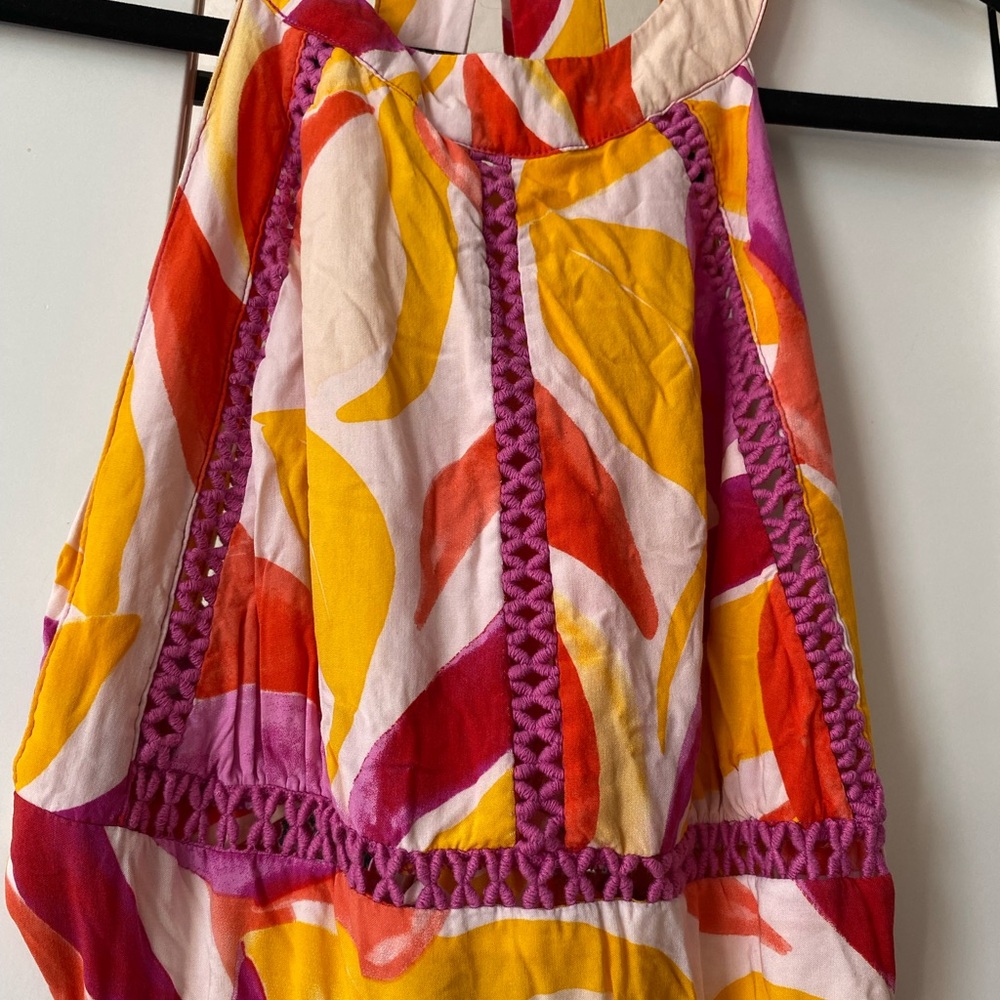 Abel The Label Anthropologie Rumi Maxi Dress Halter Neck Bohemian Blue Size XS - Picture 4 of 9